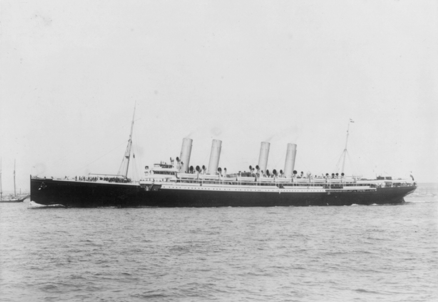 Der Schnelldampfer „Kaiser Wilhelm der Große" auf See