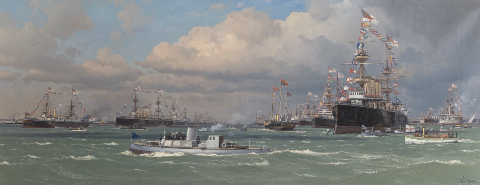 Flottenschau bei Spithead am 26. Juni 1897, Gemälde von Eduardo de Martino
