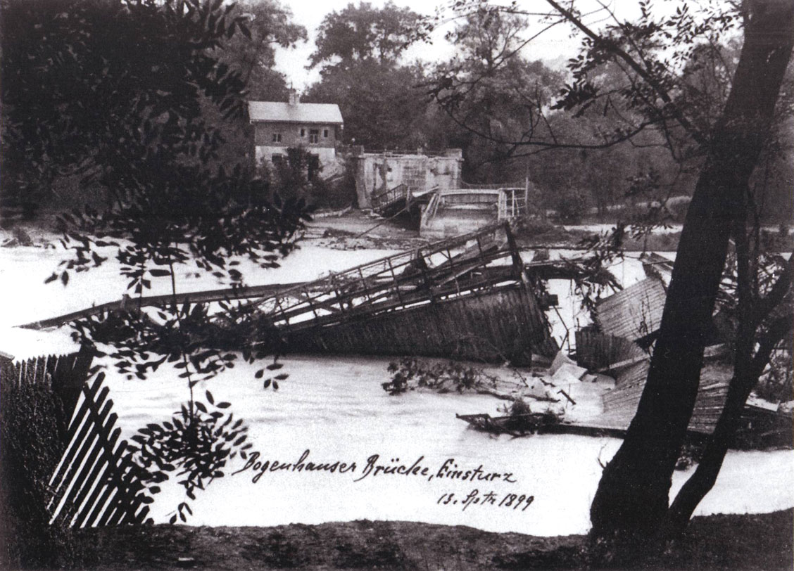 Die eingestürzte Bogenhauser Brücke in München