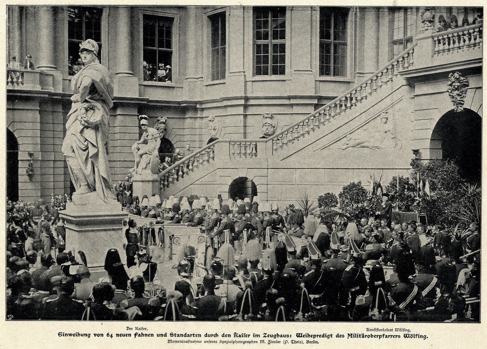 Paroleausgabe und Fahnenweihe im Zeughaus zu Berlin am 1. Januar 1900