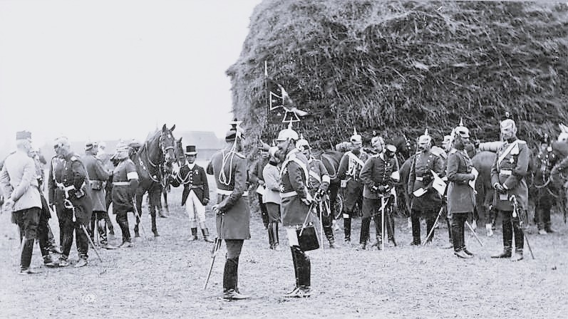 Kaiser Wilhelm II. zu Pferde beim Kaisermanöver 1900, kein Bild des Anschlags