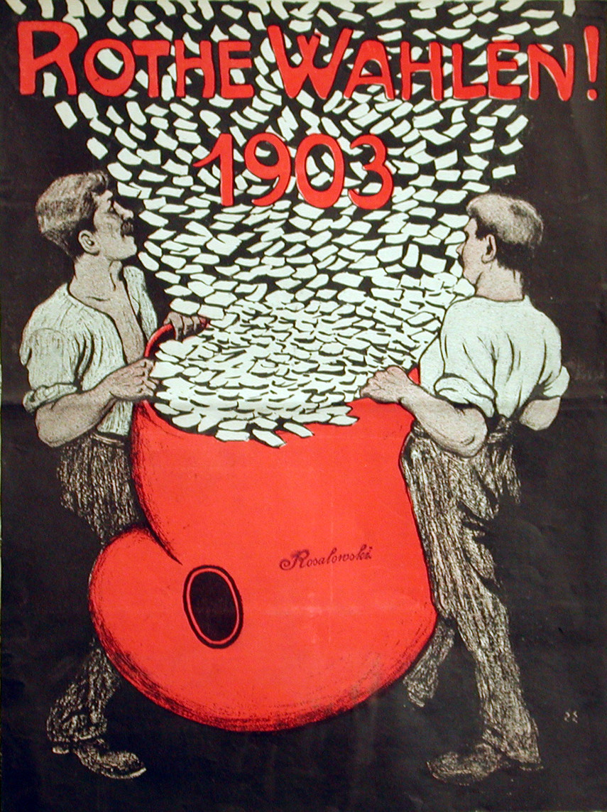 Wahlplakat der Sozialdemokratie zur Reichstagswahl 1903
