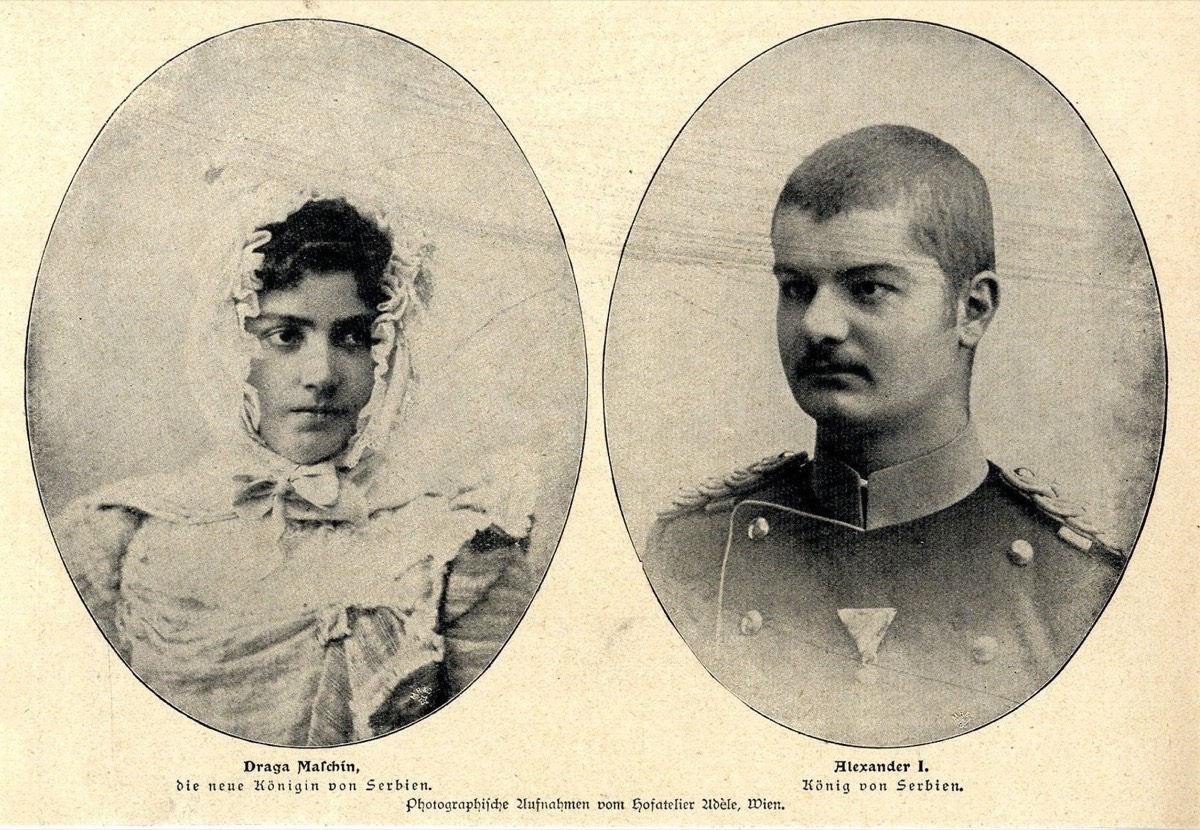 König Alexander I. von Serbien und Draga Mašin