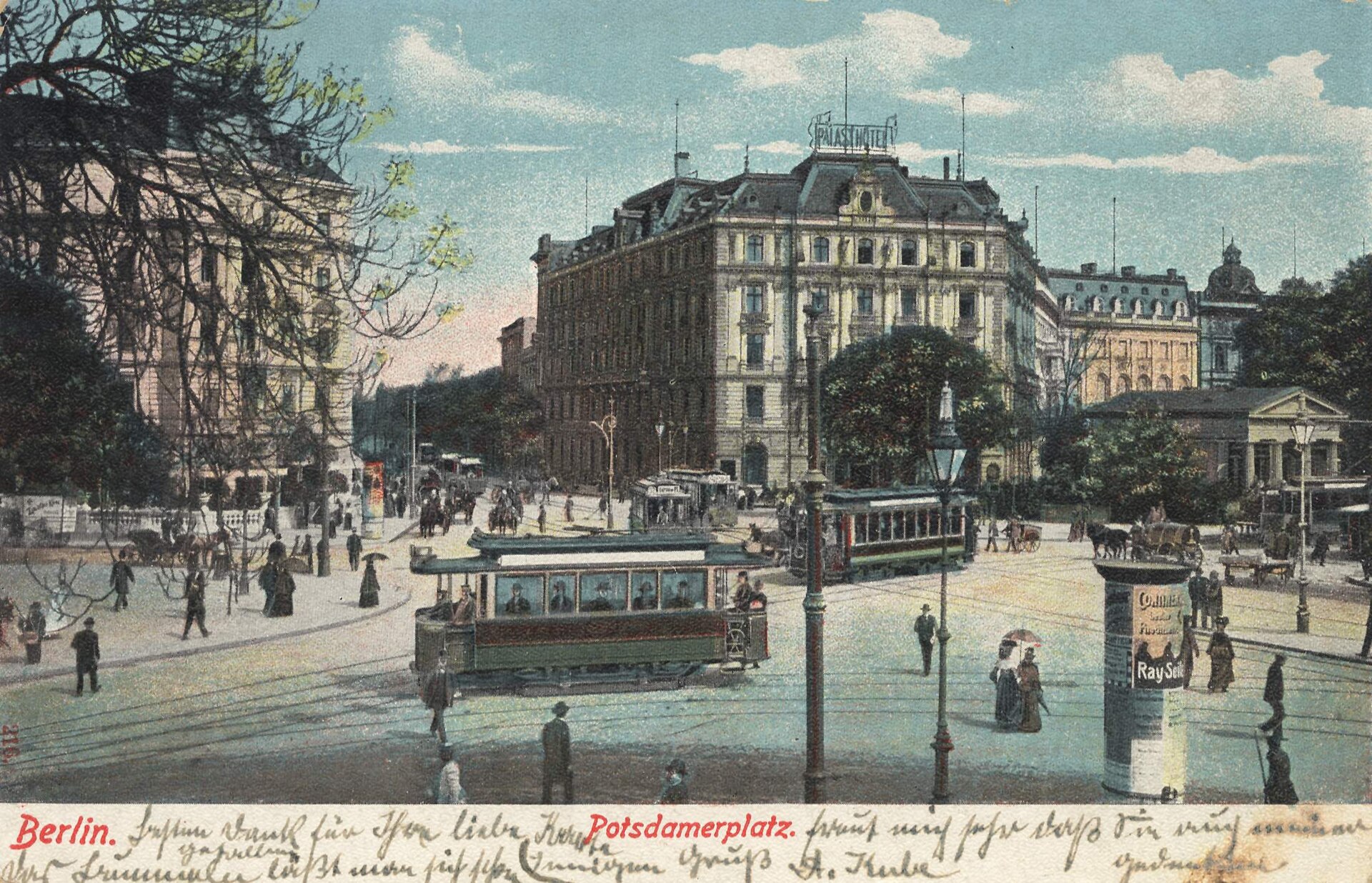 Der Potsdamer Platz auf einer Postkarte um 1900