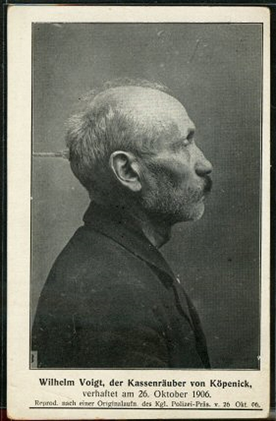 Wilhelm Voigt, der „Hauptmann von Köpenick", Polizeifoto