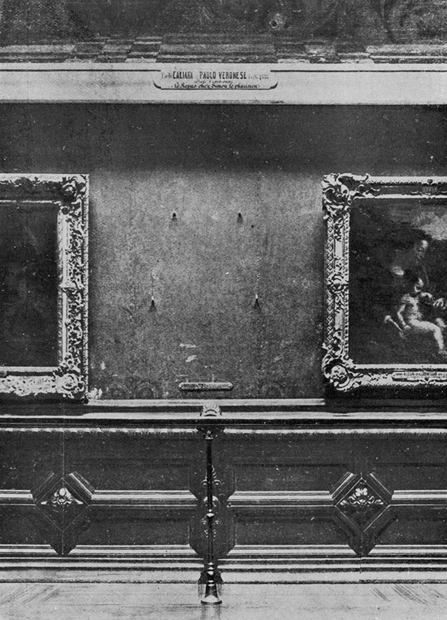 Zeitgenössische Zeitungsabbildung zum Diebstahl der Mona Lisa