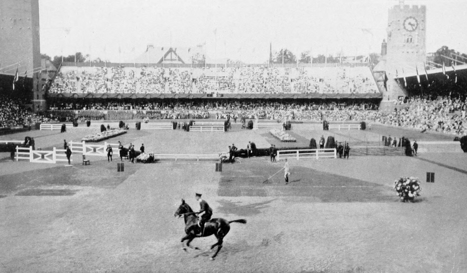 Olympiastadion Stockholm während eines Wettkampfs