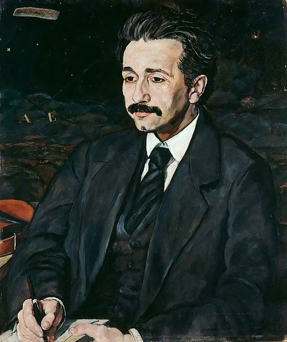 Gemälde-Porträt Albert Einstein von Erich Büttner, 1917