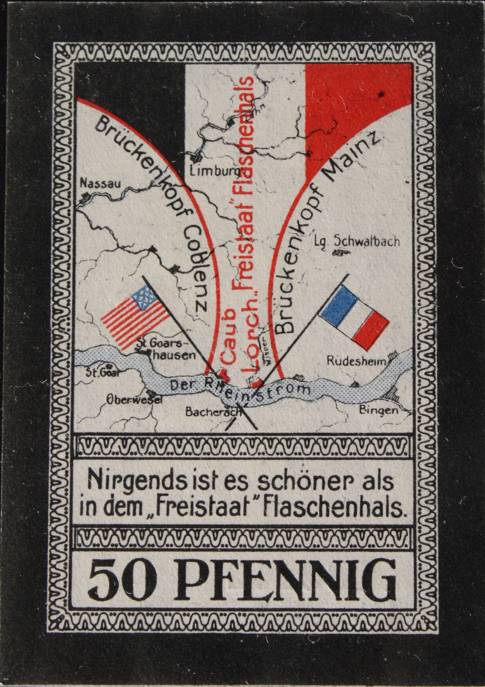 50-Pfennig-Notgeldschein aus dem Freistaat Flaschenhals