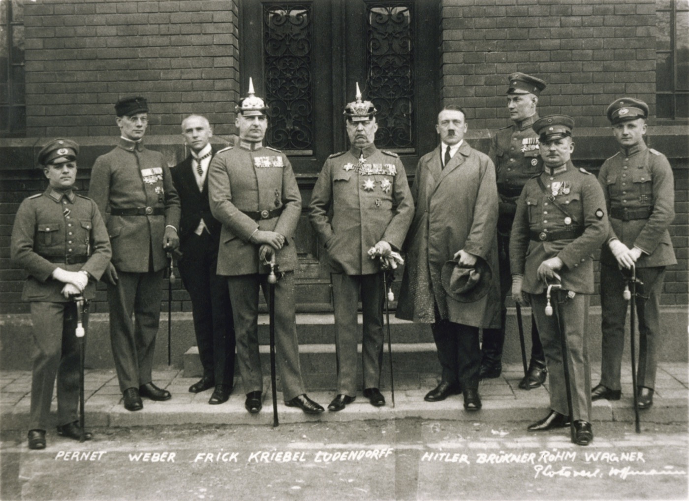 Die Angeklagten nach dem Hitler-Ludendorff-Prozess, München, 1. April 1924