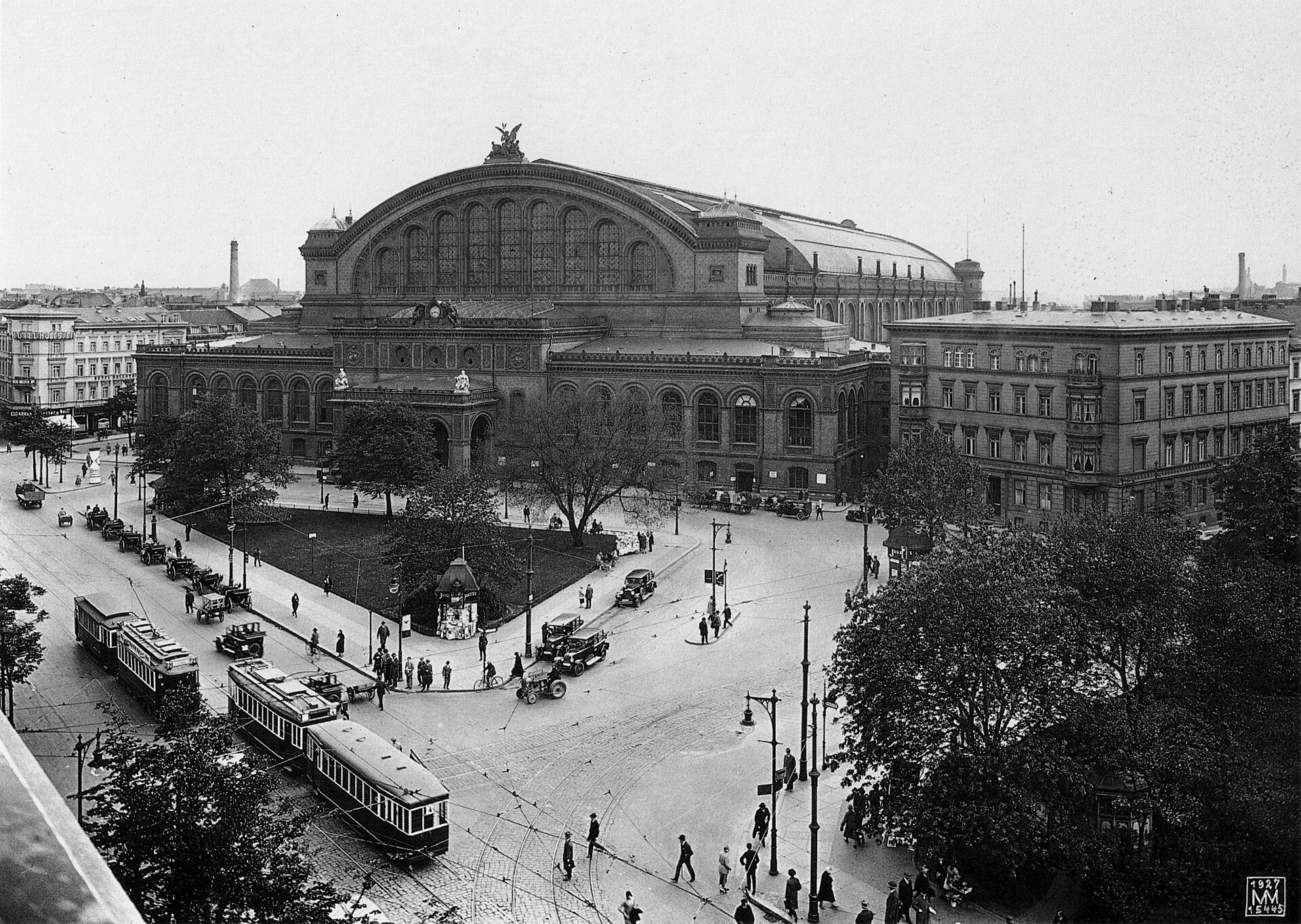 Der Anhalter Bahnhof in Berlin, Aufnahme von 1927