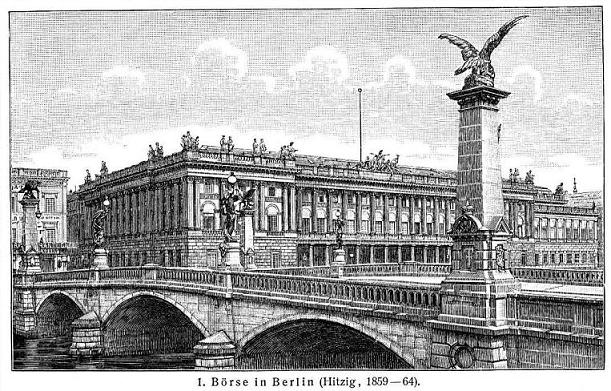 Das Gebäude der Berliner Börse an der Burgstraße, hier auf einer Aufnahme von rund 1905