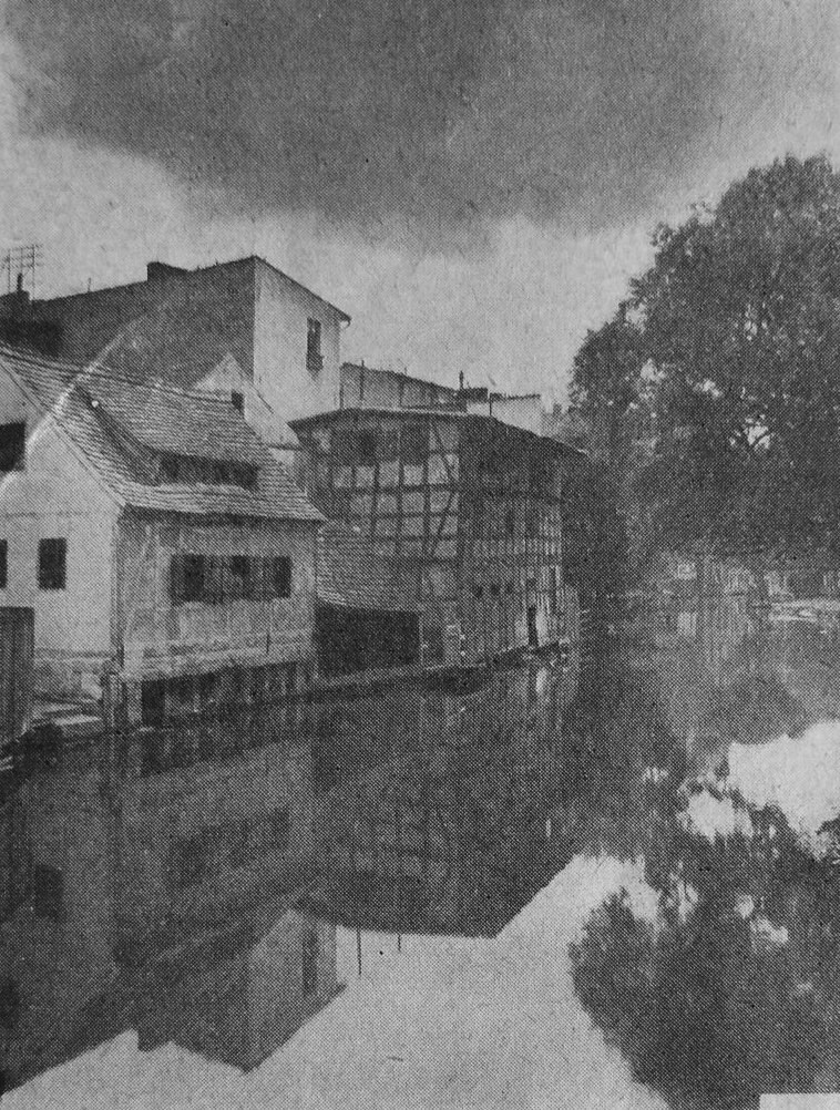 Historische Aufnahme der Brda in Bromberg (Bydgoszcz), vor 1939