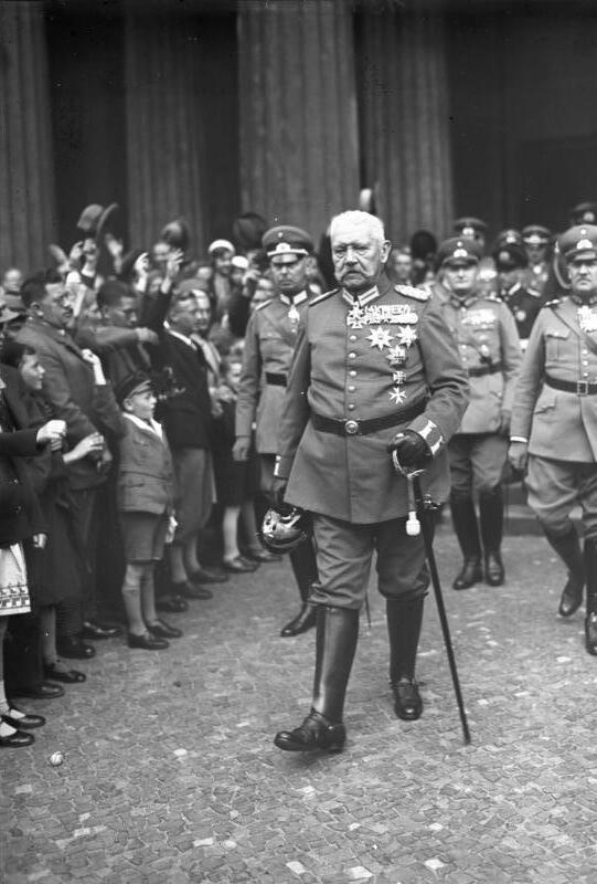 Reichspräsident Paul von Hindenburg, 1932 zur Wiederwahl angetreten