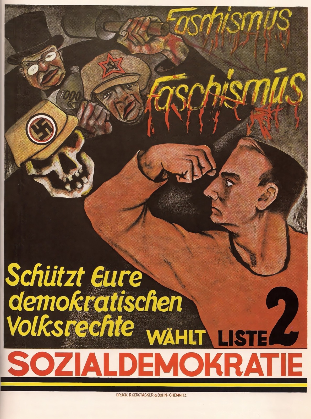 Wahlplakat der SPD zur Reichstagswahl vom 6. November 1932