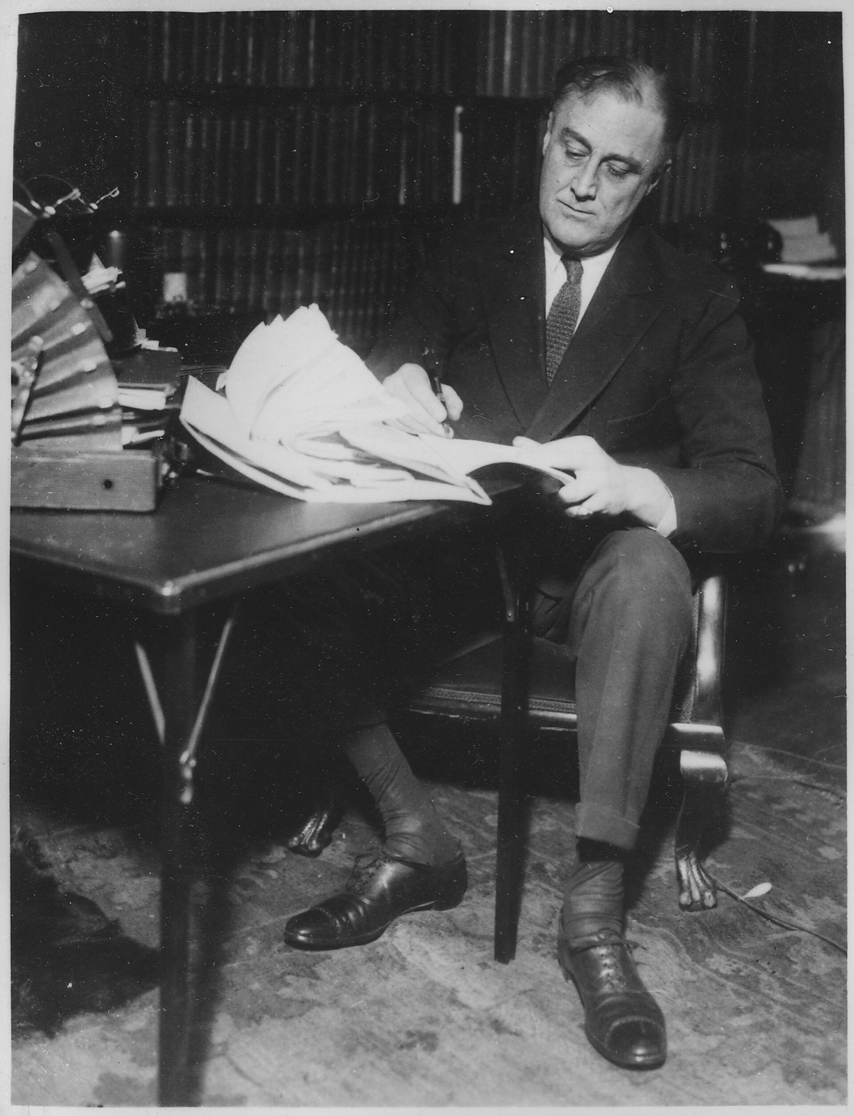 Franklin D. Roosevelt, im November 1932 zum US-Präsidenten gewählt