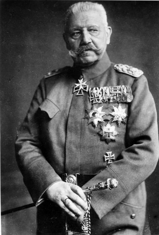 Generalfeldmarschall Paul von Hindenburg, Reichspräsident der Weimarer Republik, gestorben am 2. August 1934 in Neudeck