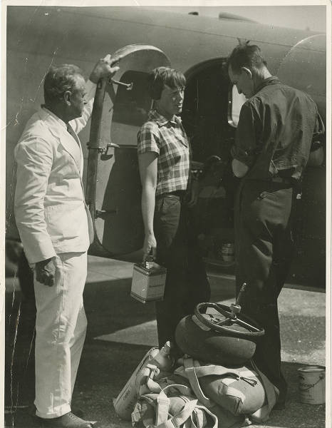 Amelia Earhart in Darwin, Australien, am 28. Juni 1937