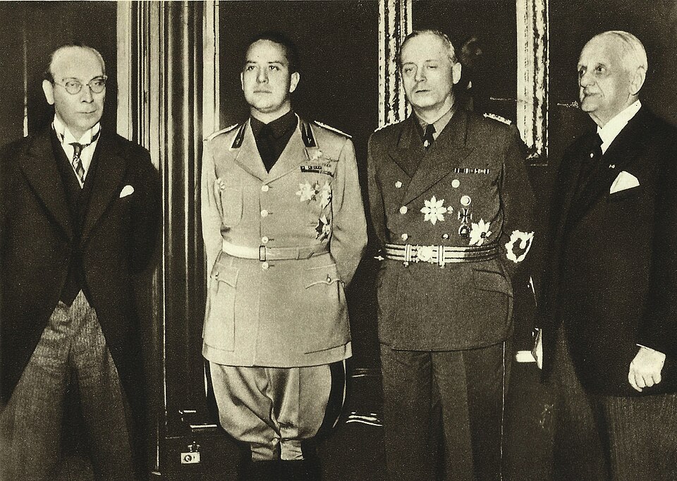 Verhandlungen zum Ersten Wiener Schiedsspruch: Chvalkovský, Ciano, Ribbentrop und Kánya