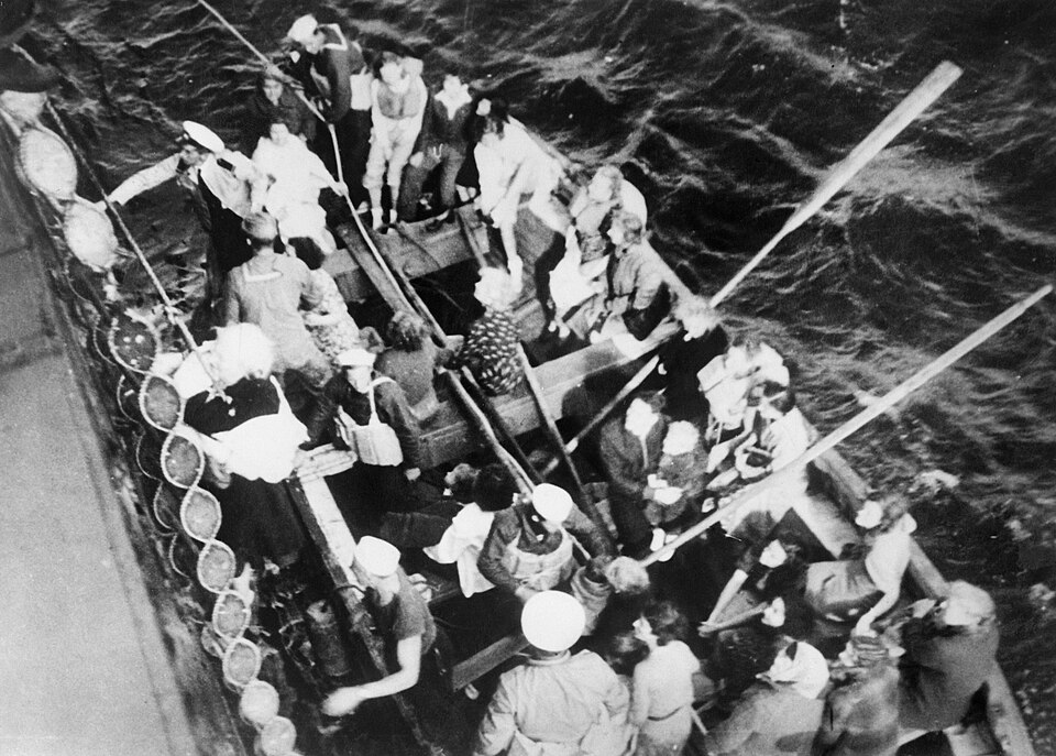 Die sinkende „Athenia“, September 1939