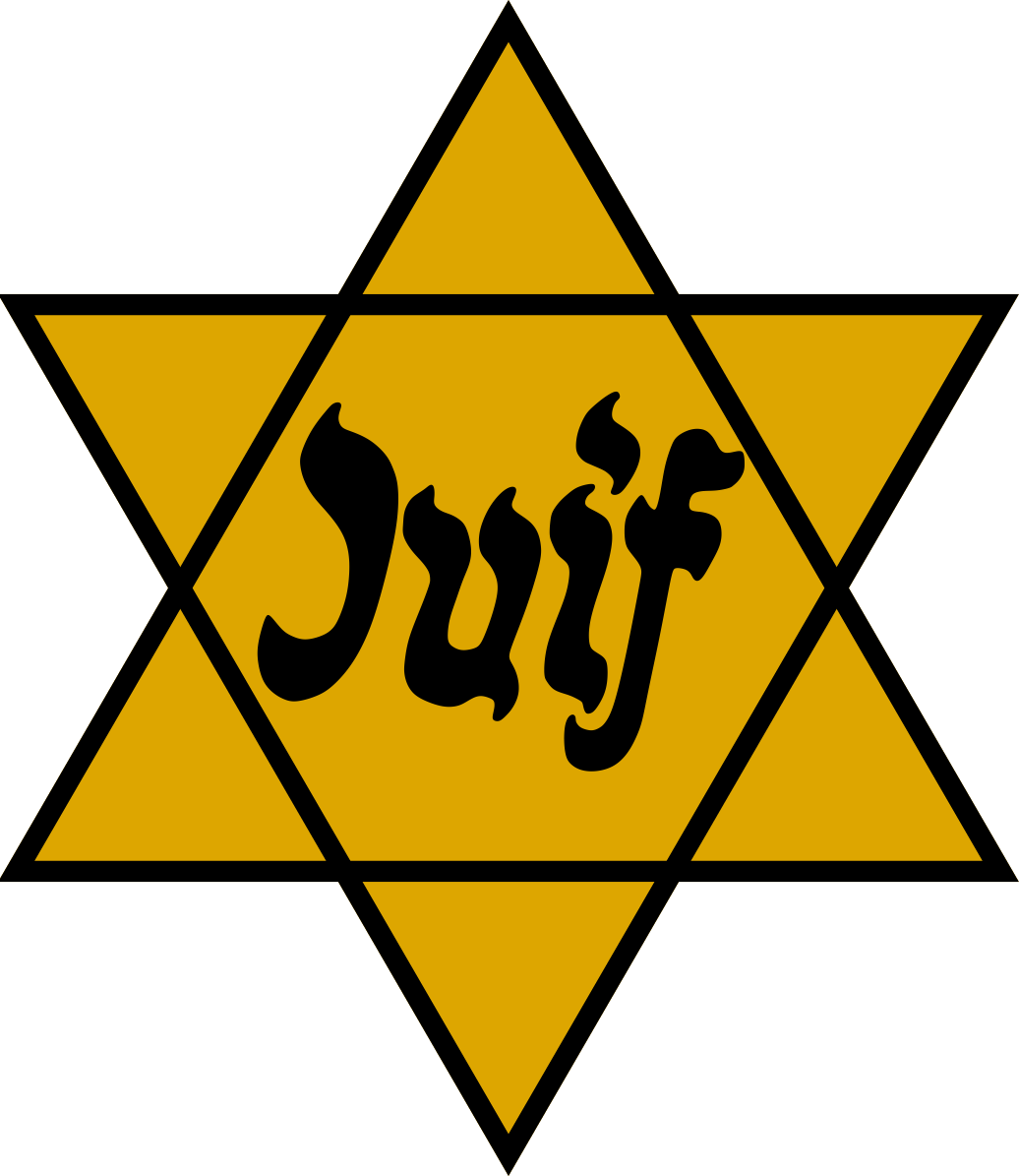Der gelbe Judenstern, den Juden ab 1941 tragen mussten