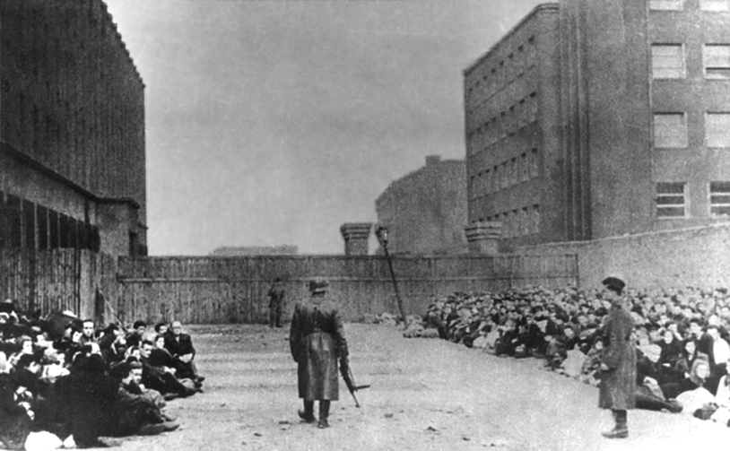 Der Umschlagplatz am Rand des Warschauer Ghettos