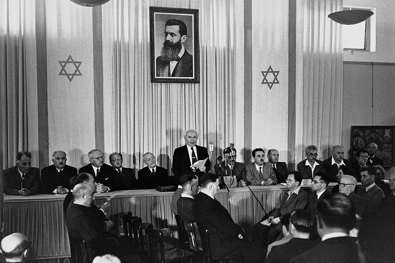 David Ben-Gurion verkündet die Gründung des Staates Israel, 14. Mai 1948