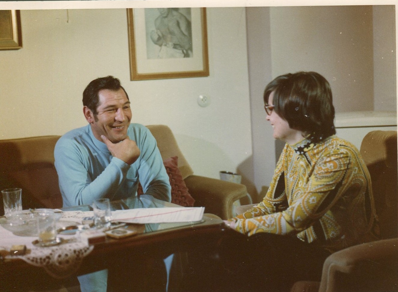 Peter Müller bei einem Interview