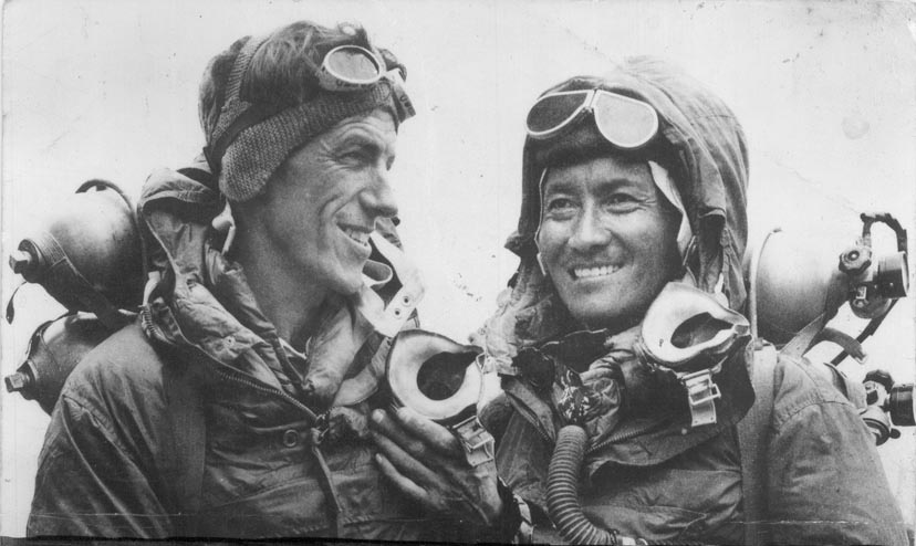Edmund Hillary und Tenzing Norgay, Erstbesteiger des Mount Everest