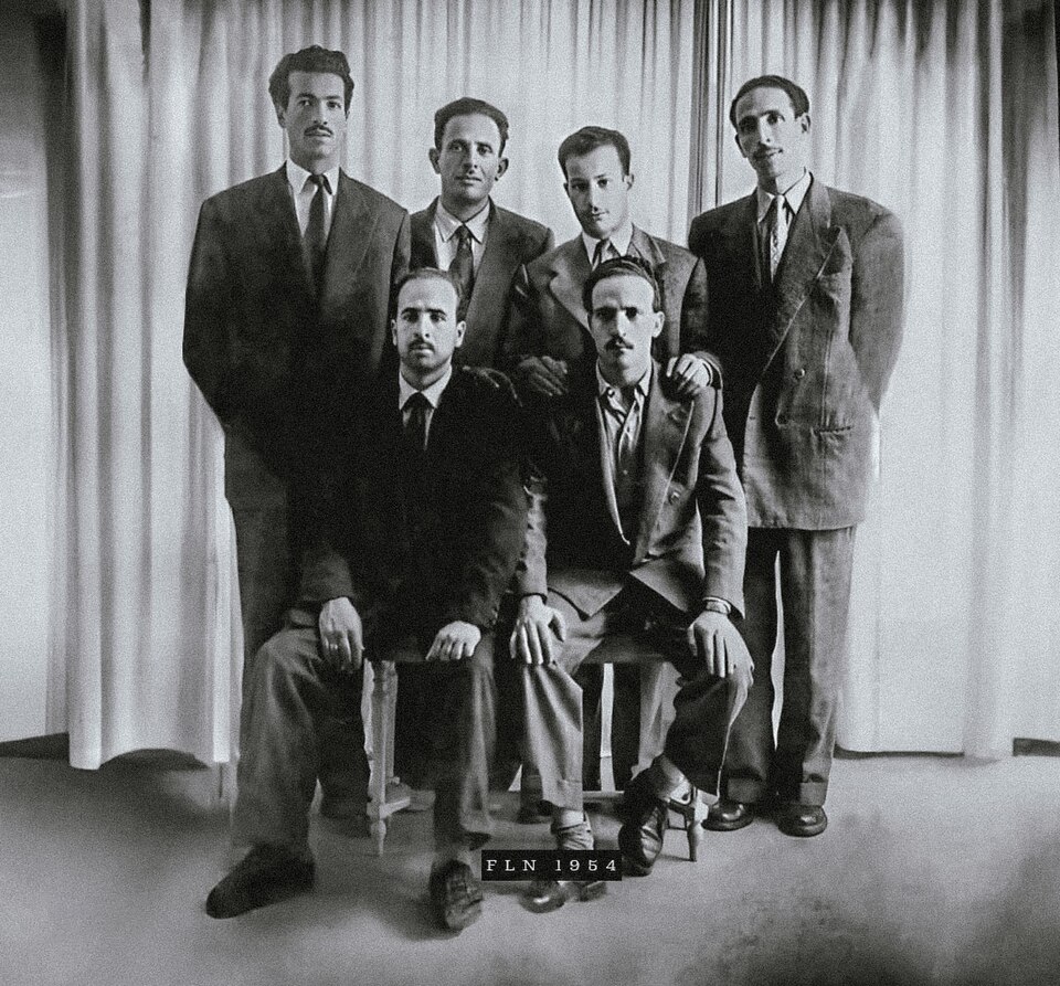 Sechs Anführer der neu gegründeten FLN, 1954