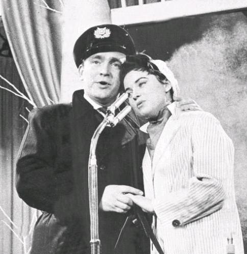 Birthe Wilke und Gustav Winckler, dänisches Debüt-Duo beim Grand Prix Eurovision de la Chanson 1957