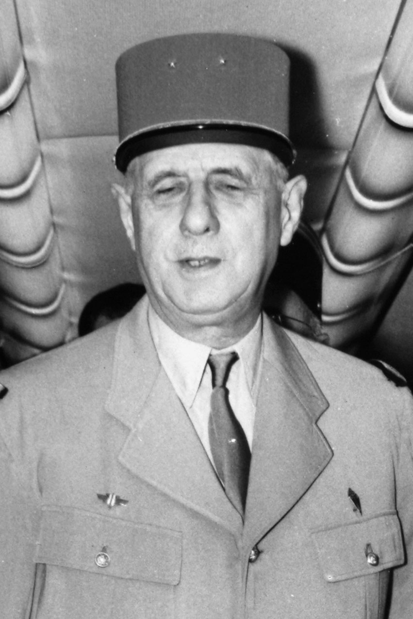 Präsident Charles de Gaulle bei einer Werksbesichtigung, Frühjahr 1959