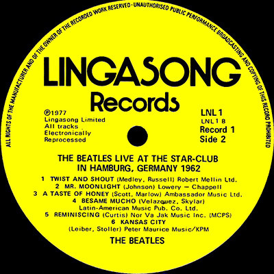 Die Beatles live im Star-Club in Hamburg, 1962