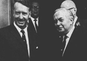 Ian Smith und der britische Premierminister Harold Wilson, 1965
