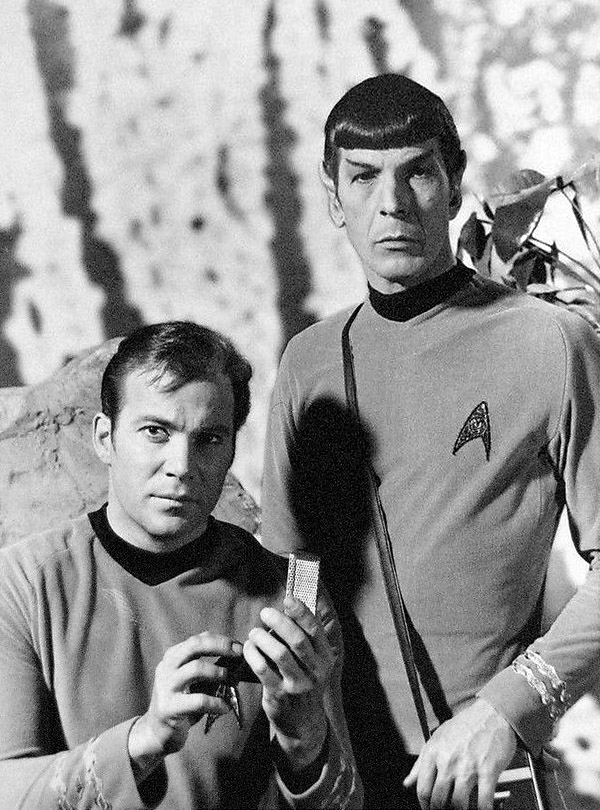 William Shatner als Captain Kirk und Leonard Nimoy als Mister Spock