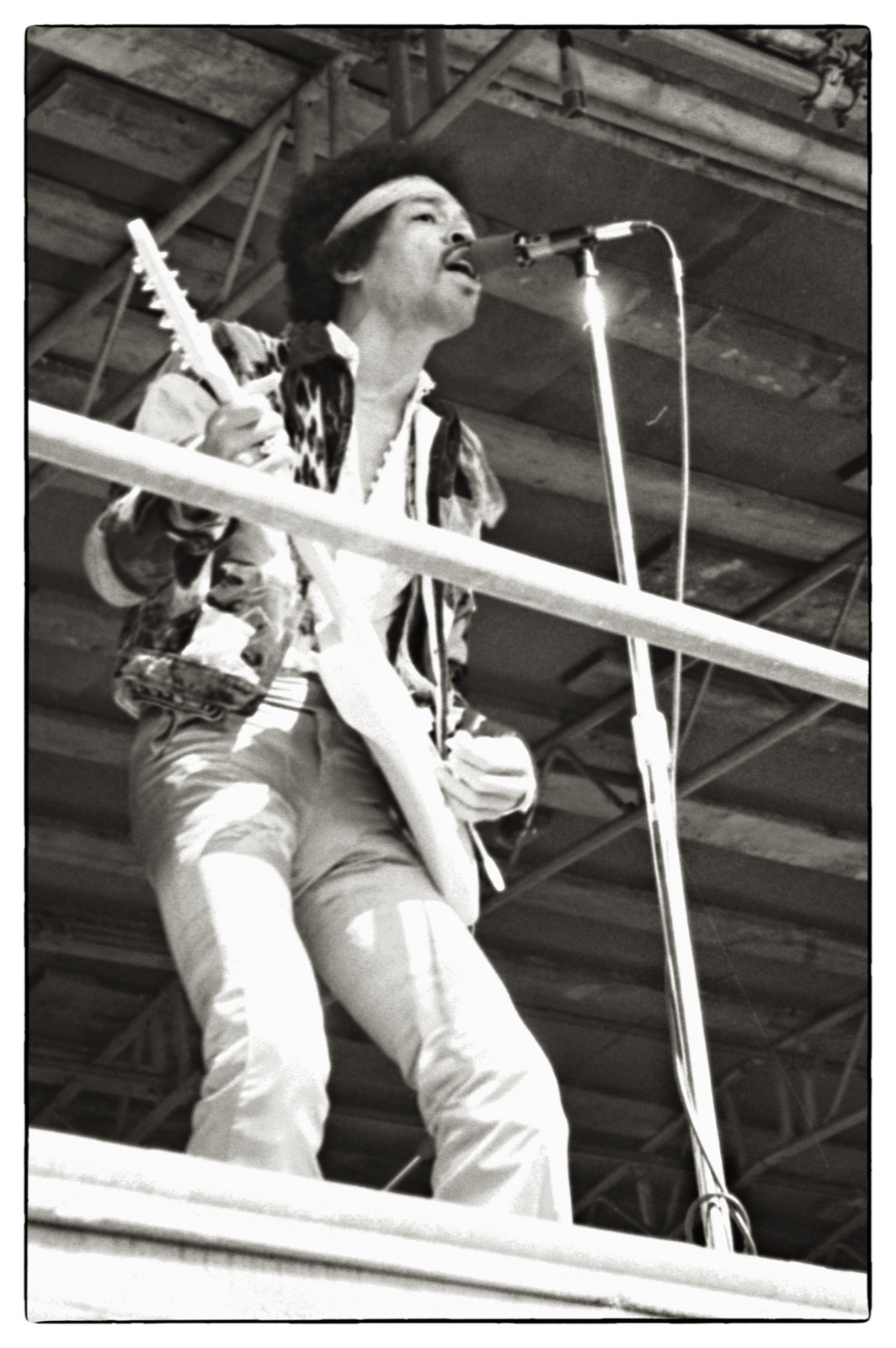 Jimi Hendrix beim „Love-and-Peace-Festival" auf Fehmarn