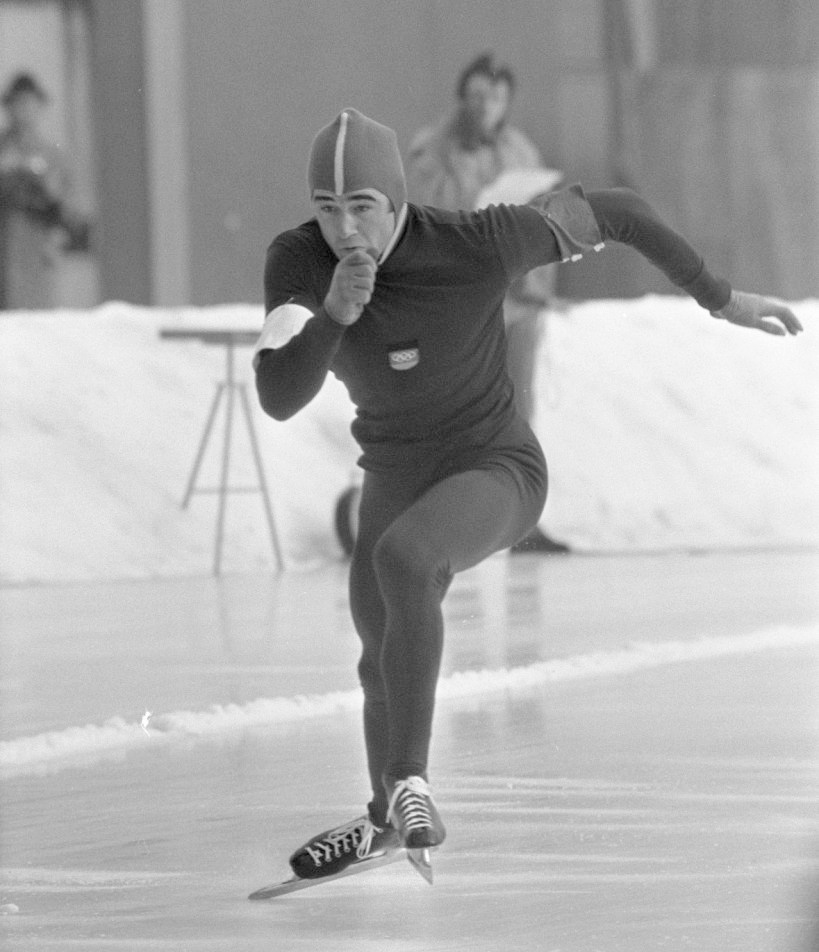 Der Eisschnellläufer Erhard Keller, hier auf einer Aufnahme vom 24. Januar 1970