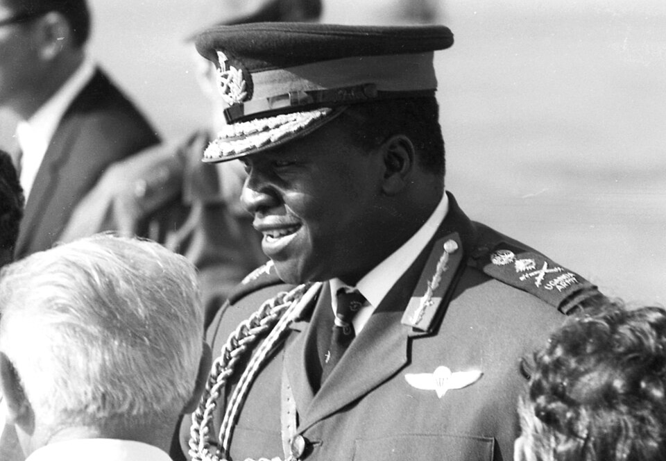 Idi Amin, ugandischer Machthaber, bei einem Staatsbesuch 1971