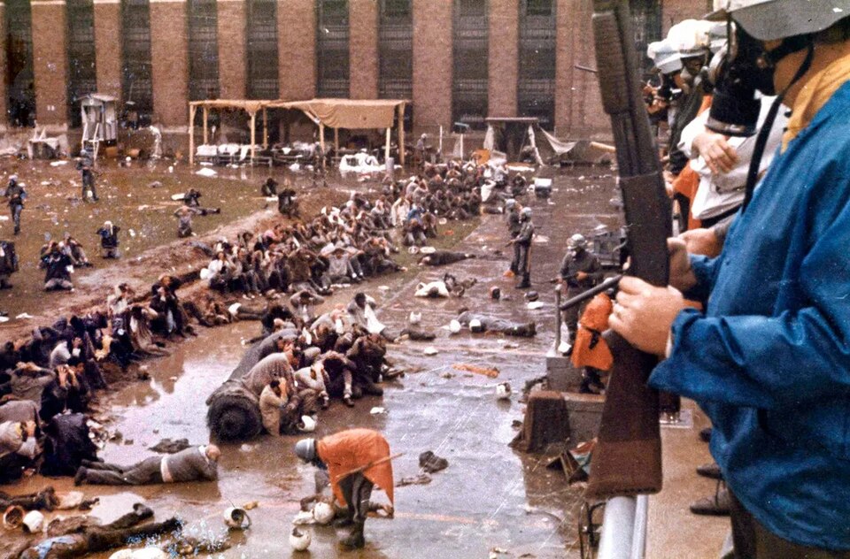 Staatspolizei nach der gewaltsamen Erstürmung des Attica-Gefängnisses, September 1971