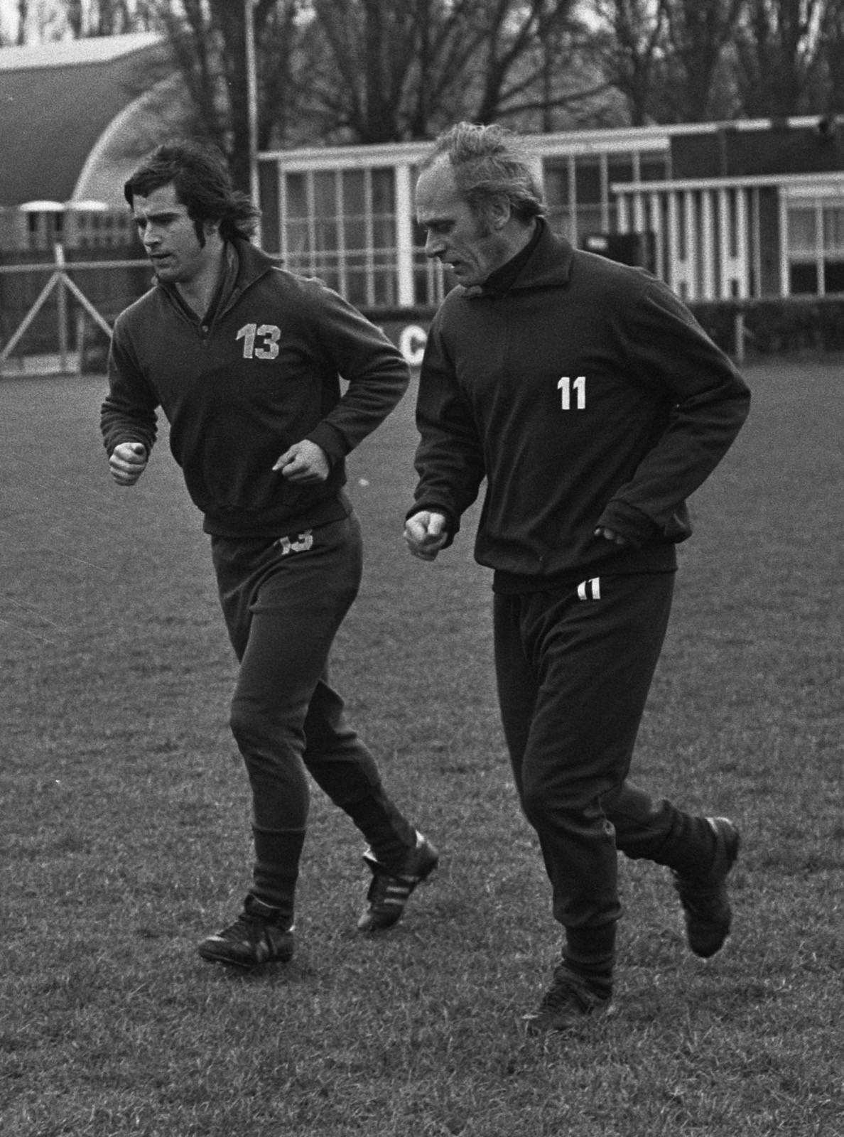 Gerd Müller beim Training des FC Bayern München im Olympiastadion