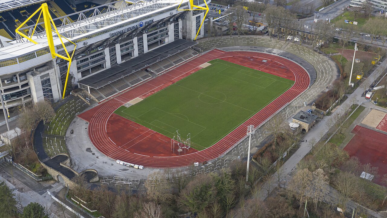 Das Stadion Rote Erde in Dortmund, Heimat von Borussia Dortmund