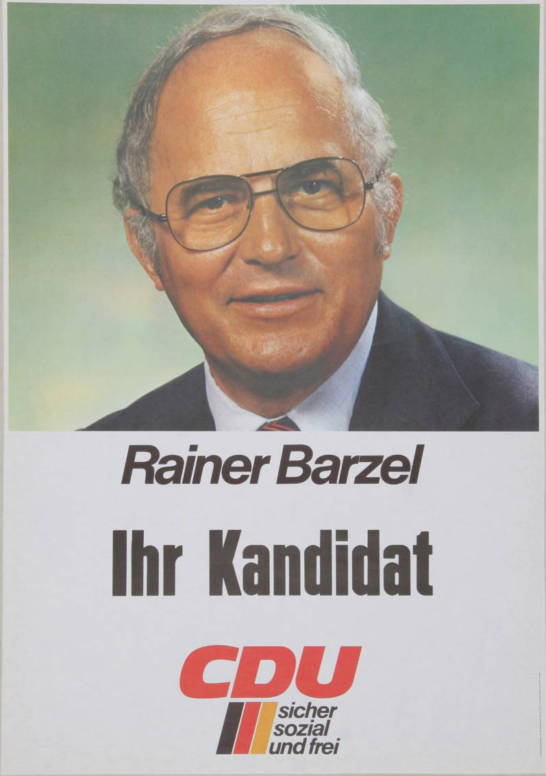Rainer Barzel, der 1972 mit dem Misstrauensvotum gegen Brandt scheitert