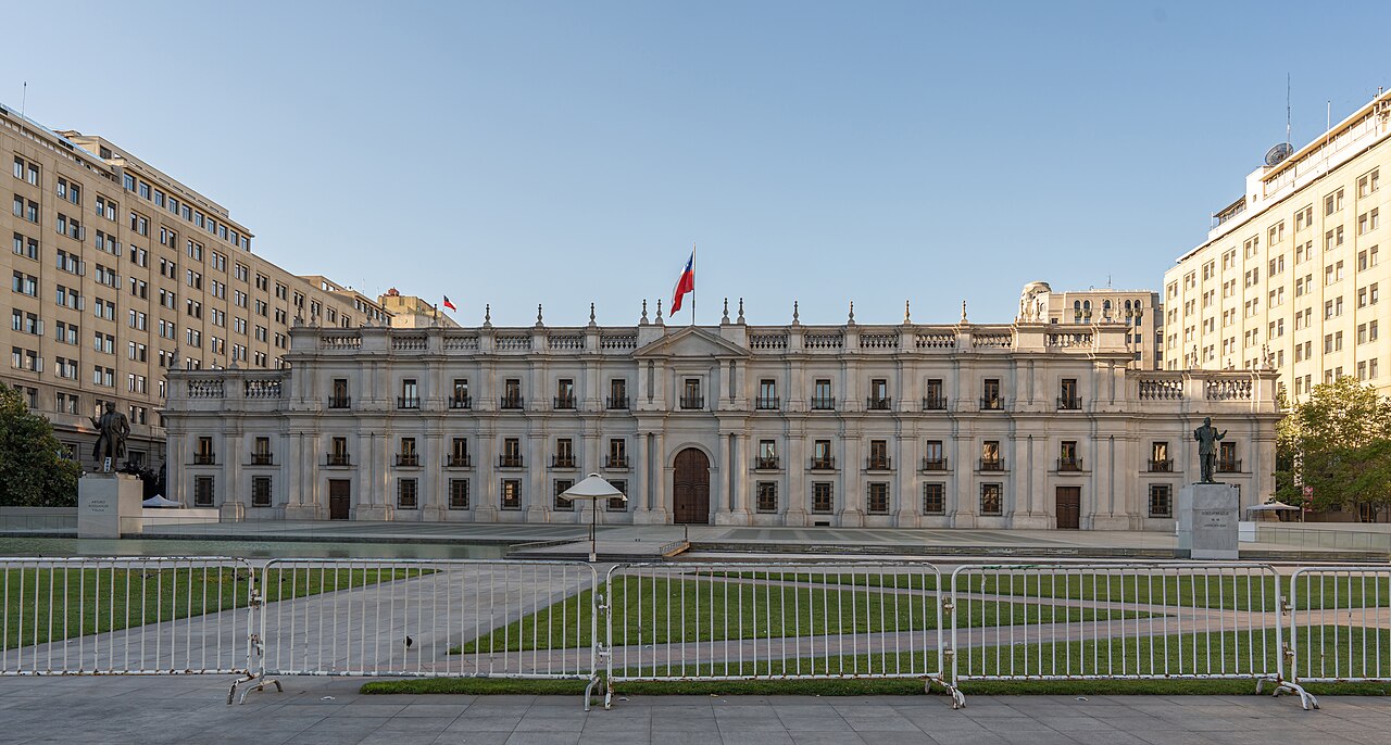 Der Präsidentenpalast La Moneda in Santiago de Chile
