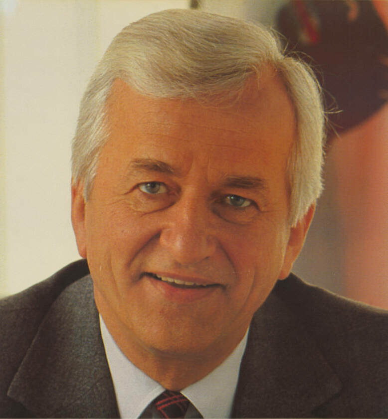 Wahlplakat der Berliner CDU mit Spitzenkandidat Richard von Weizsäcker, Wahlkampf 1981