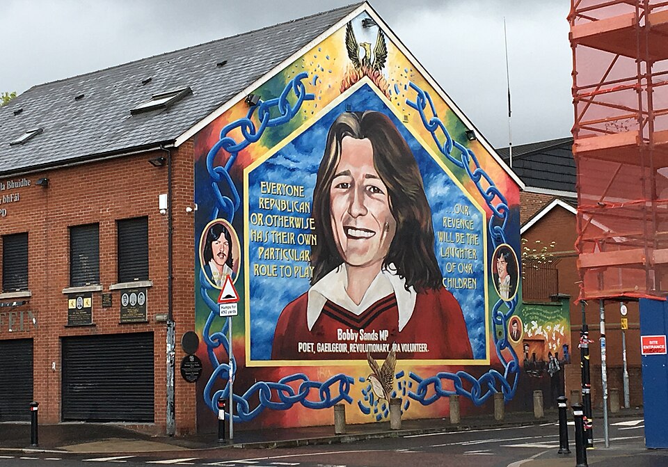Wandbild für Bobby Sands in der Falls Road, Belfast