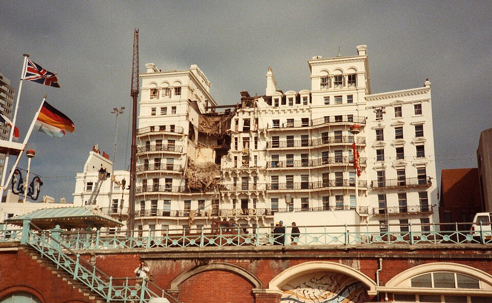 Das Grand Hotel in Brighton nach dem IRA-Bombenanschlag