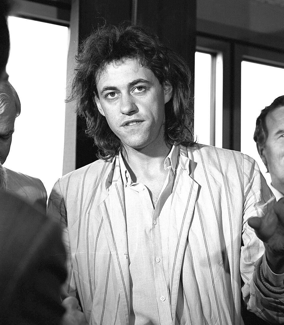 Bob Geldof, Initiator von Band Aid, im Europäischen Parlament in Straßburg