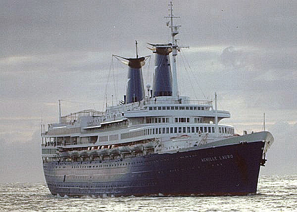Das italienische Kreuzfahrtschiff „Achille Lauro", 1986