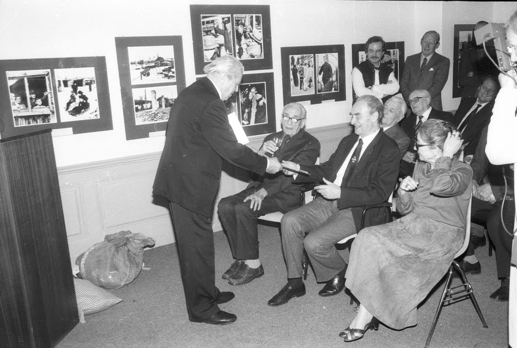 Karl Rickers bei der Feierstunde zum 80. Geburtstag im Stadtmuseum Warleberger Hof, 20. Februar 1985