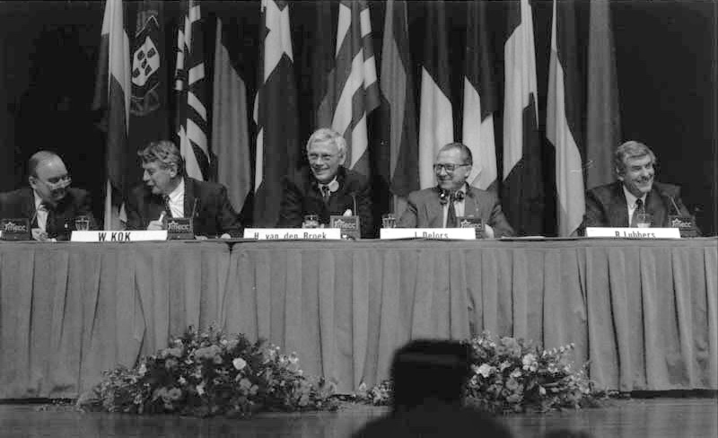 Pressekonferenz beim EG-Gipfel in Maastricht, 1991